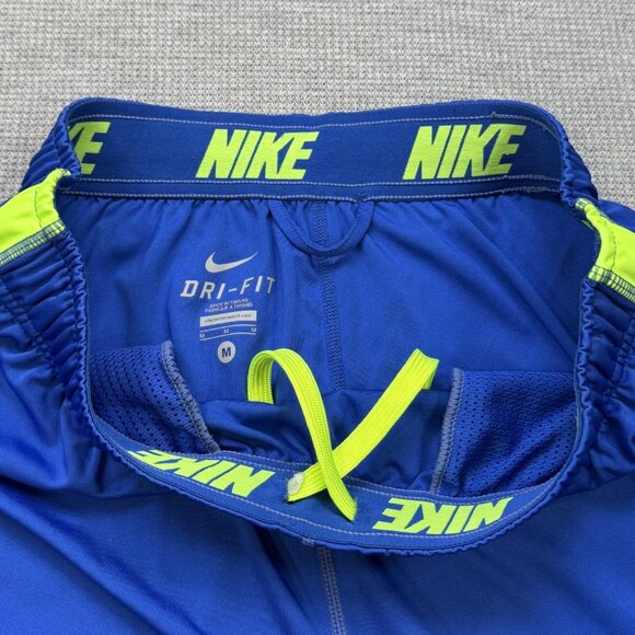 Nike Dri Fit Mens Blue Basketball Shorts Elastic Waist Inner Drawstring Size M - Picture 5 of 13